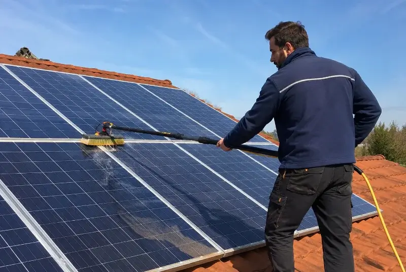 Nettoyage et entretien de panneaux solaires au Petit-Fougeray